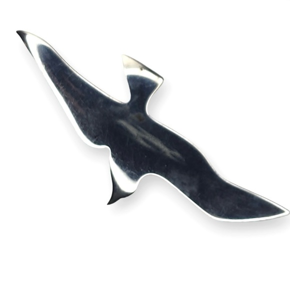INTERNATIONAL STERLING Soaring Seagull Bird Brooch Pin, Pendant, silver 925 - Picture 5 of 9